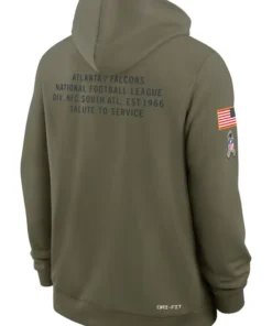 Arizona Cardinals Olive 2025 Salute To Service Sideline Standard Issue Dri-FIT Hoodie
