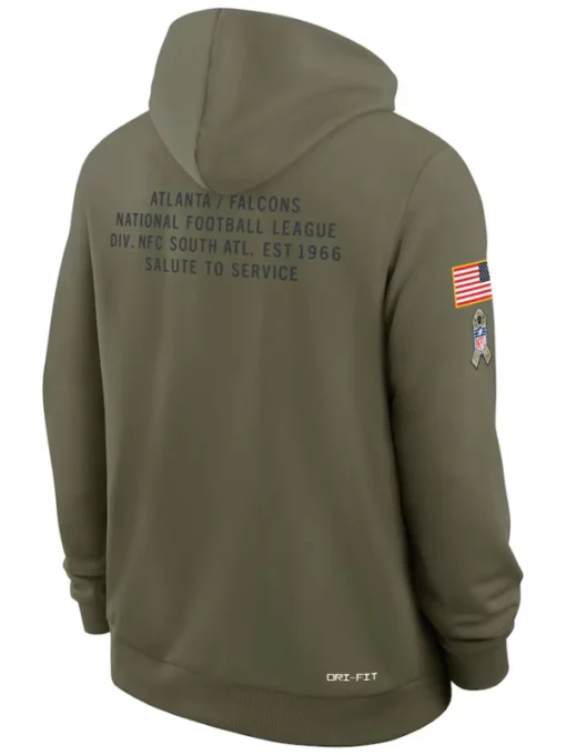 Arizona Cardinals Olive 2025 Salute To Service Sideline Standard Issue Dri-FIT Hoodie