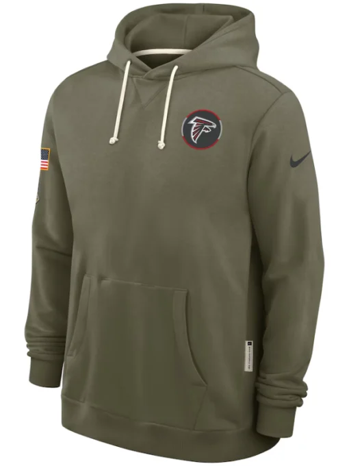 Atlanta Falcons Olive 2025 Salute To Service Hoodie