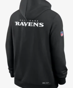 Baltimore Ravens Initial Home Sideline Black Hoodie