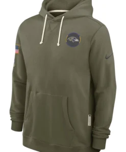 Baltimore Ravens Olive 2025 Salute To Service Hoodie