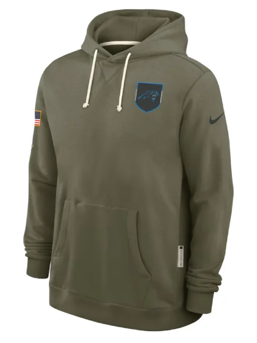 Carolina Panthers Olive 2025 Salute To Service Hoodie