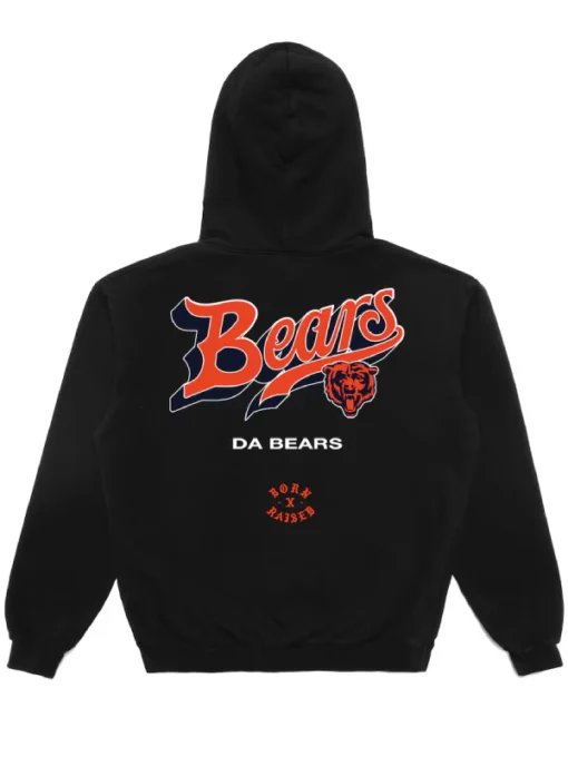 Chicago Bears Born x Raised Black Pro Script Pullover Hoodie