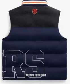 Chicago Bears Off Season x NFL Navy Team Puffer Zipper Vest