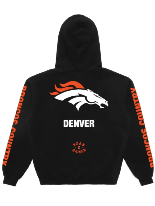 Denver Broncos Born x Raised Black Classic Pullover Hoodie
