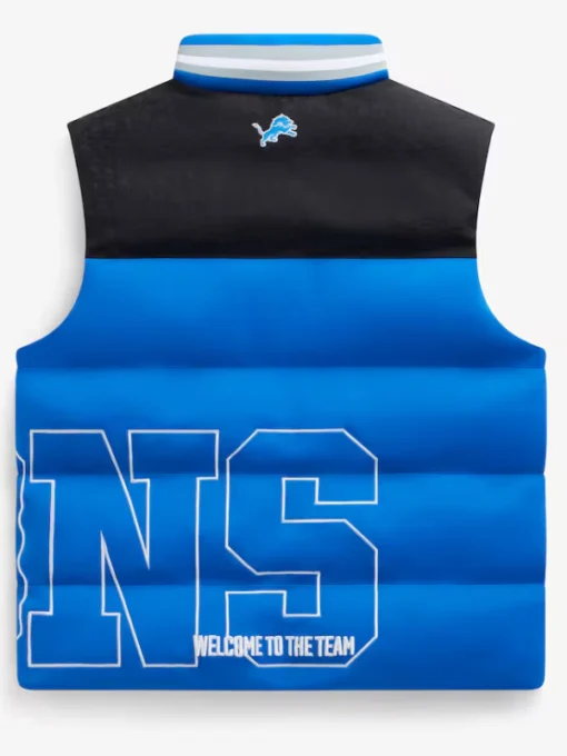 Detroit Lions Off Season x NFL Blue Team Puffer Zipper Vest