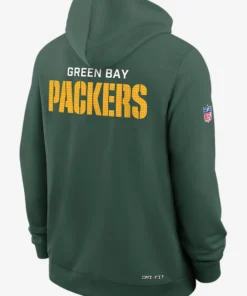 Green Bay Packers Initial Home Sideline Green Hoodie