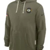 Green Bay Packers Olive 2025 Salute To Service Hoodie