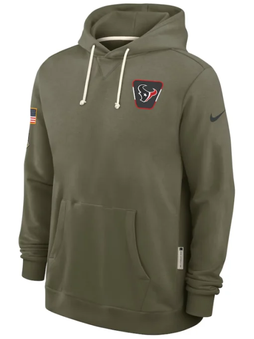 Houston Texans Olive 2025 Salute To Service Hoodie