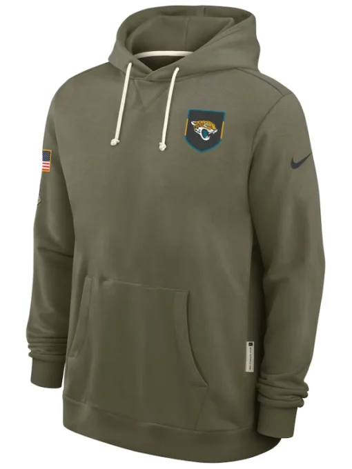 Jacksonville Jaguars Olive 2025 Salute To Service Hoodie
