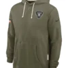 Las Vegas Raiders Olive 2025 Salute To Service Hoodie