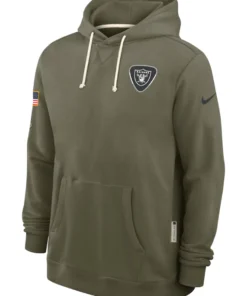 Las Vegas Raiders Olive 2025 Salute To Service Hoodie