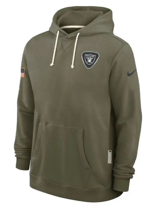 Las Vegas Raiders Olive 2025 Salute To Service Hoodie