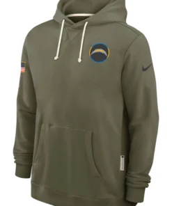 Los Angeles Chargers Olive 2025 Salute To Service Hoodie