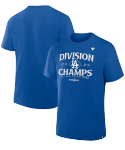 Los Angeles Dodgers 2025 NL West Division Champions Locker Room T-Shirt