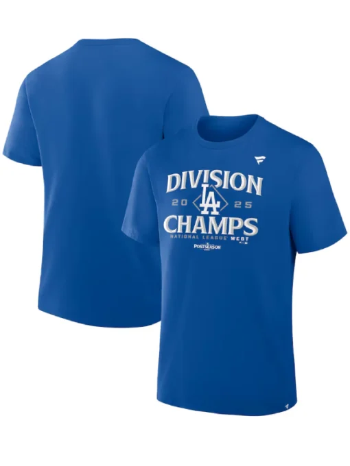 Los Angeles Dodgers 2025 NL West Division Champions Locker Room T-Shirt