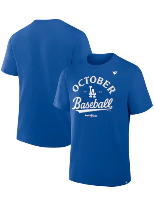 Los Angeles Dodgers Fanatics Royal 2025 MLB Postseason Locker Room T-Shirt