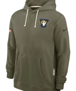 Los Angeles Rams Olive 2025 Salute To Service Hoodie