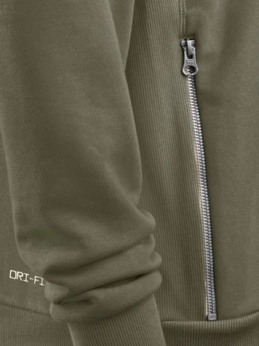 Miami Dolphins 2025 Olive Salute To Service Sideline Standard Issue Dri-FIT Hoodie