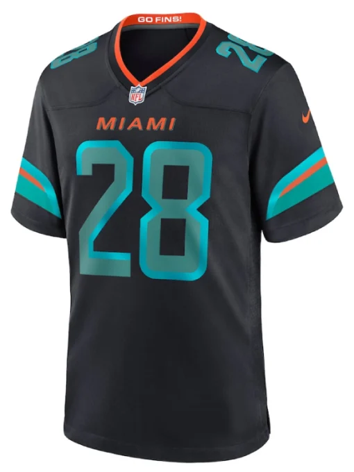 Miami Dolphins De’Von Achane Blue 2025 Rivalries Collection Game Jersey