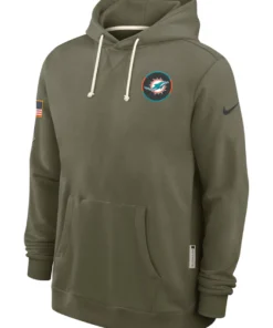 Miami Dolphins Olive 2025 Salute To Service Hoodie