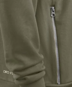 New England Patriots 2025 Olive Salute To Service Sideline Standard Issue Dri-FIT Hoodie