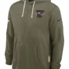 New England Patriots Olive 2025 Salute To Service Hoodie