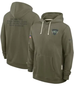 New York Jets 2025 Olive Salute To Service Sideline Standard Issue Dri-FIT Hoodie