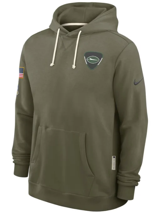 New York Jets Olive 2025 Salute To Service Hoodie