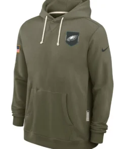 Philadelphia Eagles Olive 2025 Salute To Service Hoodie