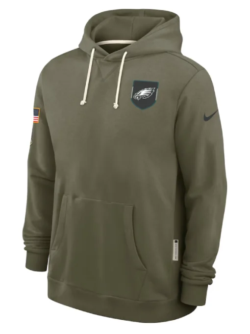 Philadelphia Eagles Olive 2025 Salute To Service Hoodie