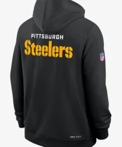 Pittsburgh Steelers Initial Home Sideline Black Hoodie