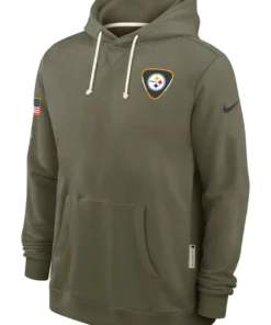 Pittsburgh Steelers Olive 2025 Salute To Service Hoodie