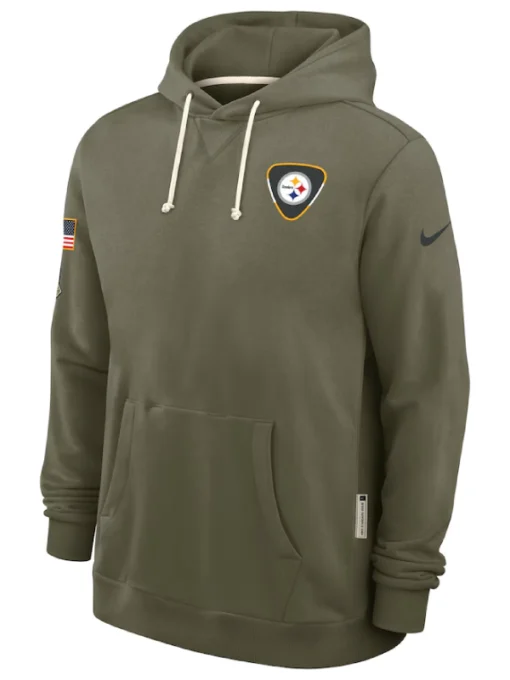 Pittsburgh Steelers Olive 2025 Salute To Service Hoodie