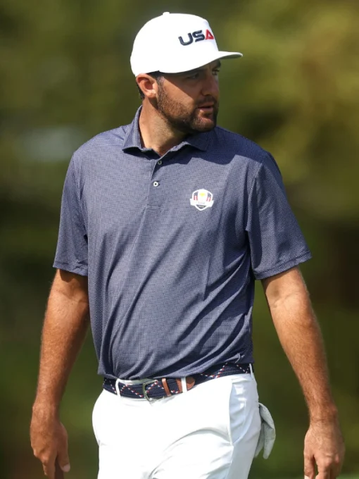 Ryder Cup 2025 Scottie Scheffler USA Team Navy Shirt