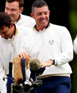 Ryder Cup 2025 Team Europe Half-Zip White Sweater