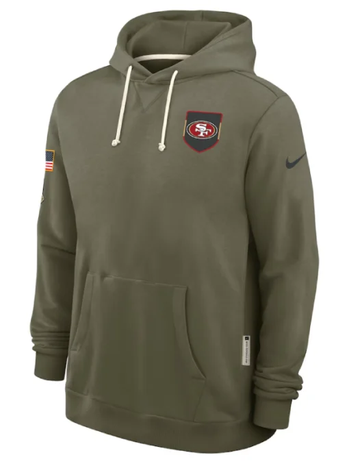 San Francisco 49ers Olive 2025 Salute To Service Hoodie