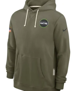 Seattle Seahawks Olive 2025 Salute To Service Hoodie