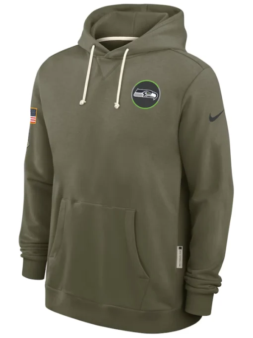 Seattle Seahawks Olive 2025 Salute To Service Hoodie