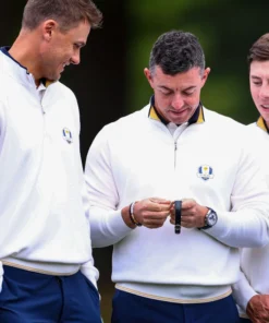 Team Europe Ryder Cup 2025 Half-Zip White Sweater