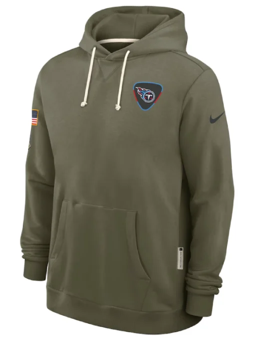 Tennessee Titans Olive 2025 Salute To Service Hoodie