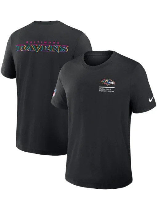 Baltimore Ravens Black 2025 Crucial Catch Tri-Blend Dri-FIT T-Shirt