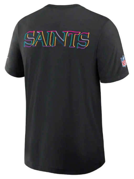 New Orleans Saints 2025 Black Crucial Catch T-Shirt
