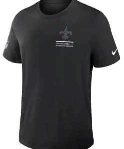 New Orleans Saints Black 2025 Crucial Catch T-Shirt