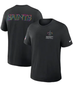New Orleans Saints Black 2025 Crucial Catch Tri-Blend Dri-FIT T-Shirt