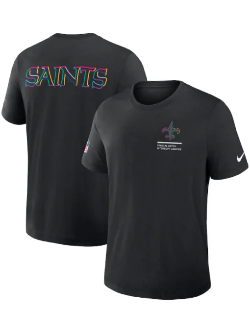 New Orleans Saints Black 2025 Crucial Catch Tri-Blend Dri-FIT T-Shirt