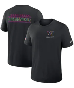 Washington Commanders Black 2025 Crucial Catch Tri-Blend Dri-FIT T-Shirt