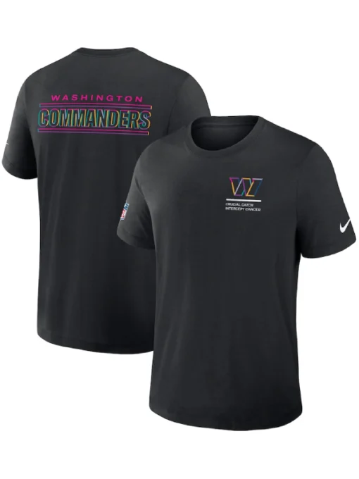 Washington Commanders Black 2025 Crucial Catch Tri-Blend Dri-FIT T-Shirt