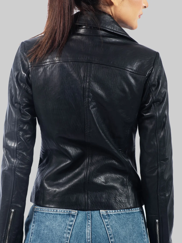 Women’s Biker Black Leather Jacket