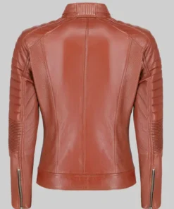 Women’s Biker Brown Real Leather Jacket